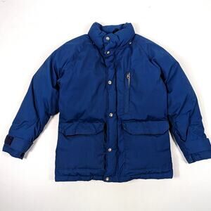 Vintage The North Face Coat Size XXS Brown Label Parka Blue Puffer Down